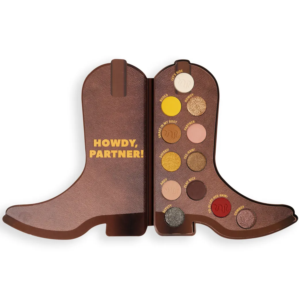 Disney and Pixar's Toy Story x Revolution Woody Boot Eyeshadow Palette