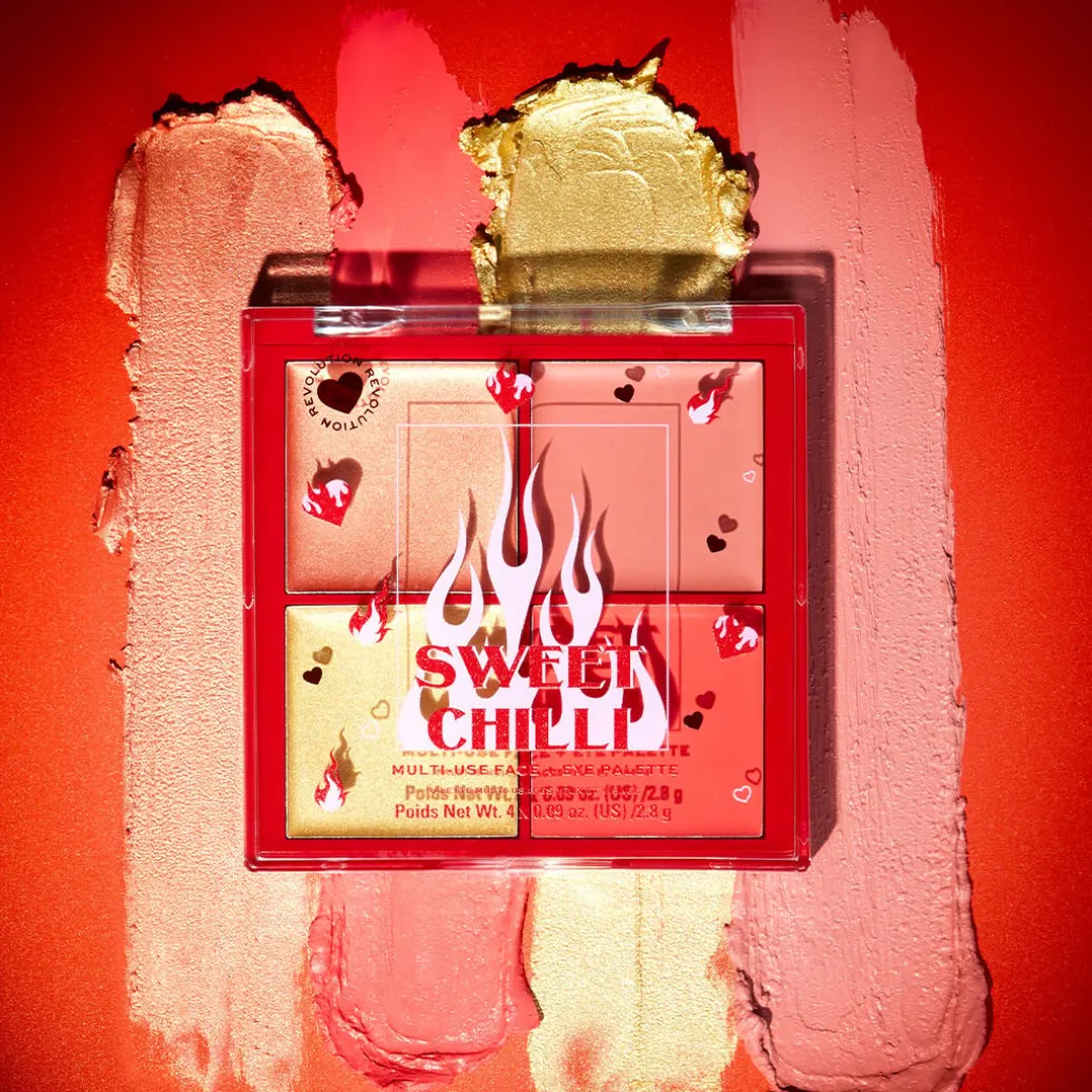 I Heart Revolution Sweet Chilli Cream Blush & Highlight Quad