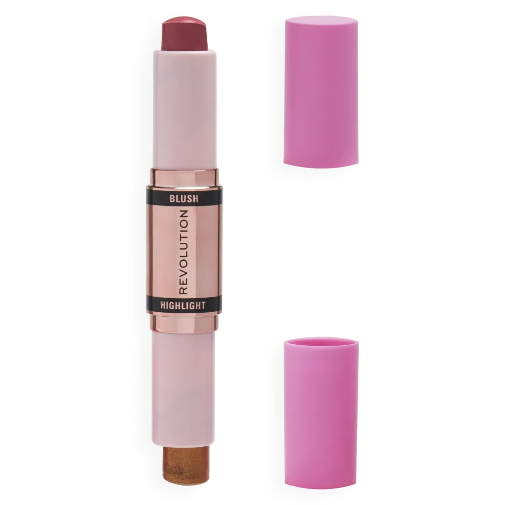 Makeup Revolution Blush & Highlight Stick Flushing Pink