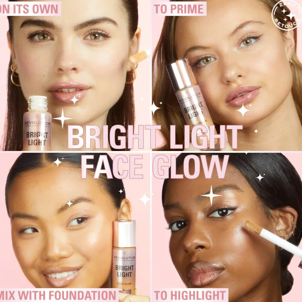 Makeup Revolution Bright Light Face Glow Lustre Medium Light