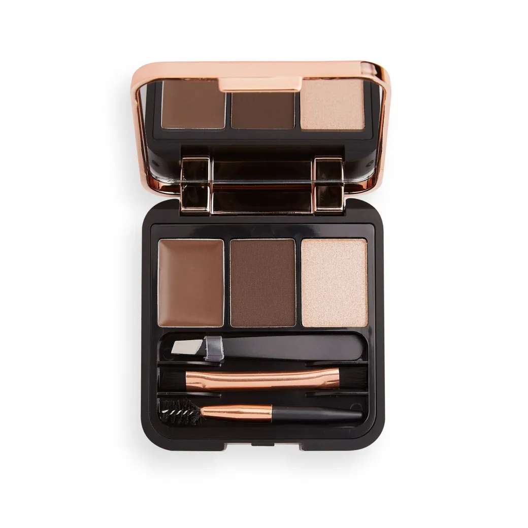 Makeup Revolution Brow Sculpt Kit Dark Brown