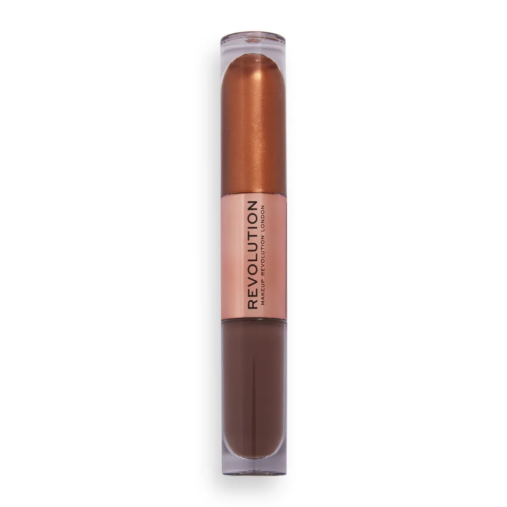 Makeup Revolution Double Up Liquid Eyeshadow Luminous Bronze
