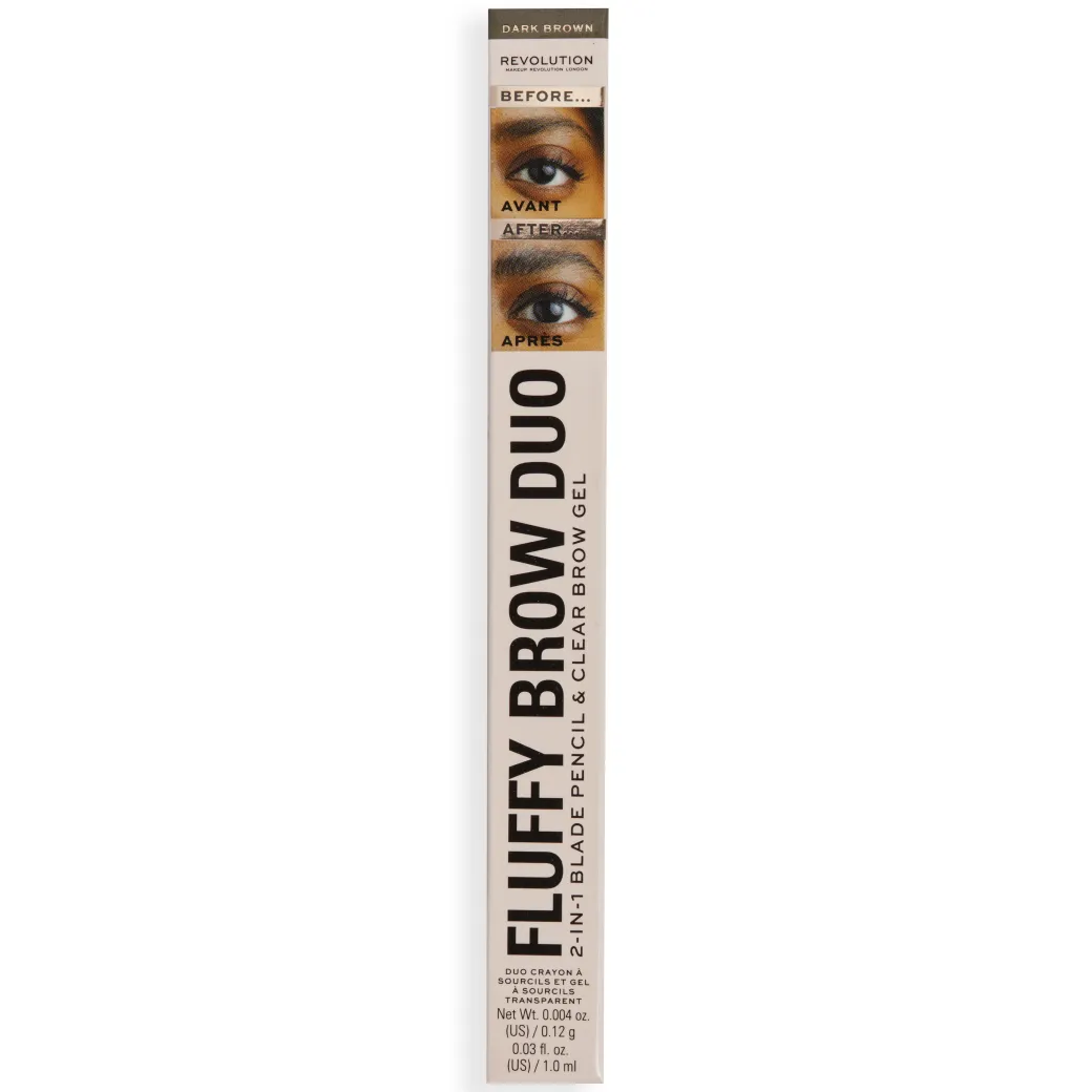 Makeup Revolution Fluffy Brow Filter Duo Dark Brown