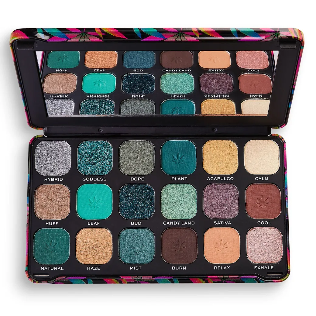 Makeup Revolution Forever Flawless Chilled with cannabis sativa Eyeshadow Palette