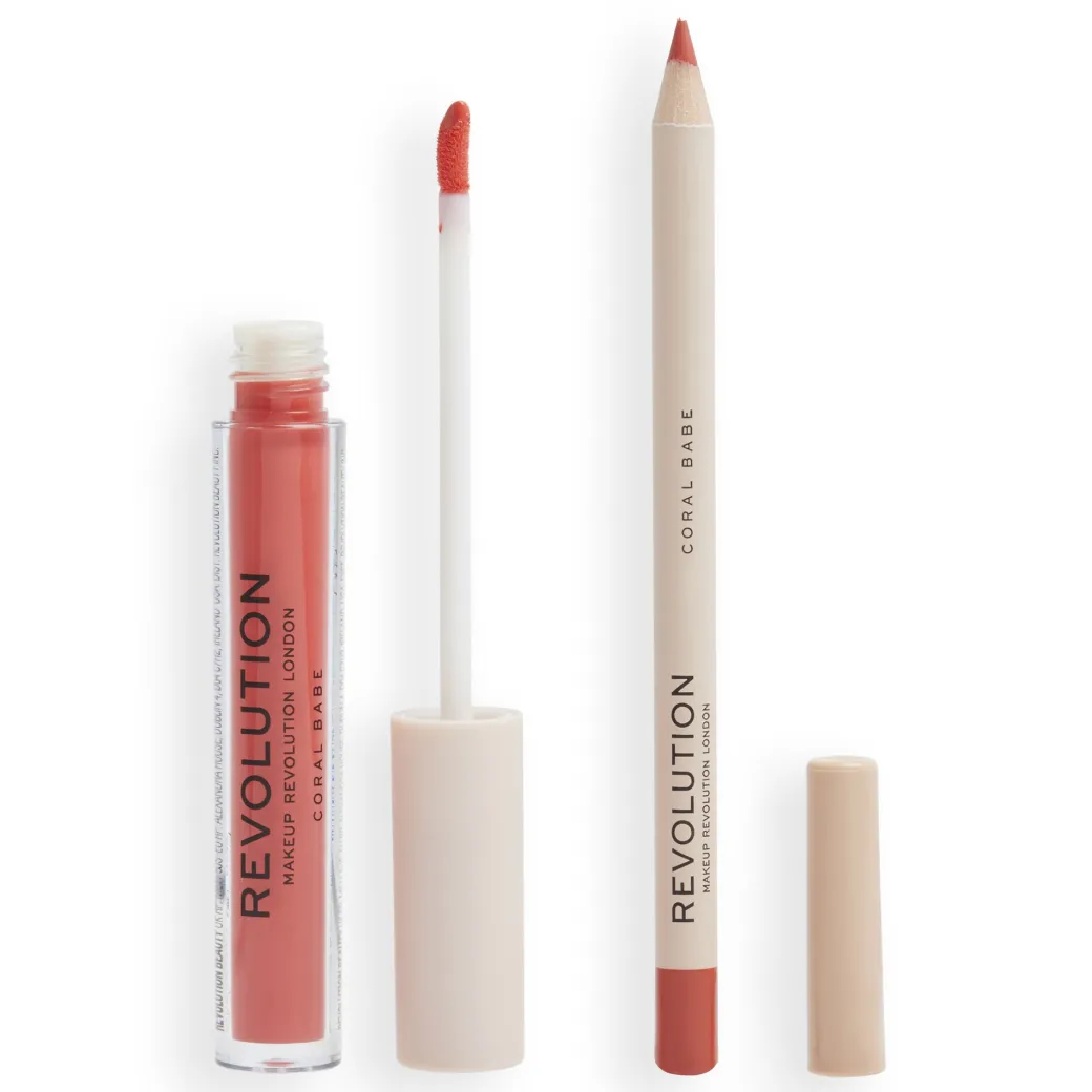 Makeup Revolution Lip Contour Kit Coral Babe