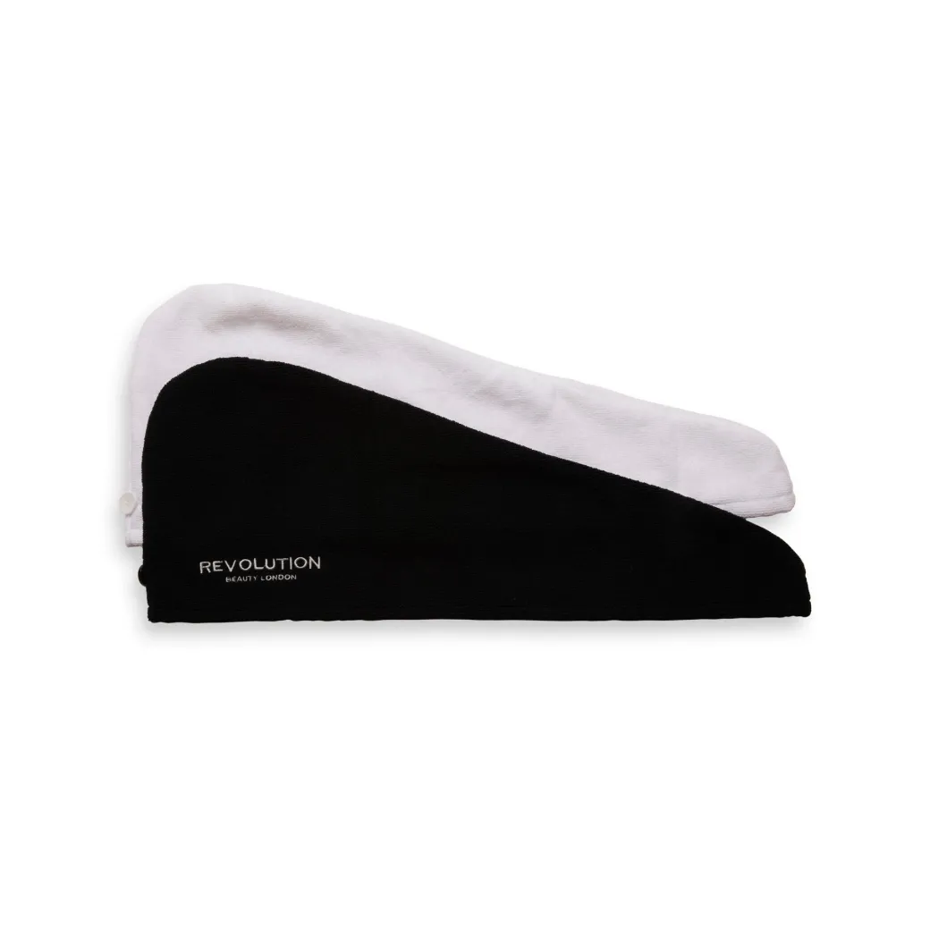 Revolution Haircare Microfibre Hair Wrap Black & White