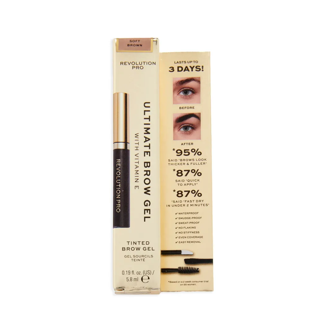 Revolution Pro Ultimate Brow Gel Soft Brown