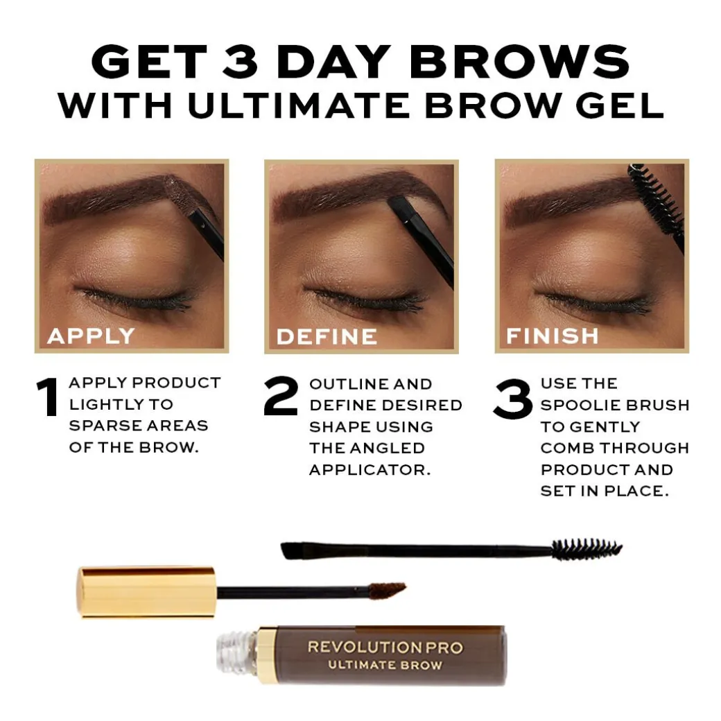 Revolution Pro Ultimate Brow Gel Soft Brown