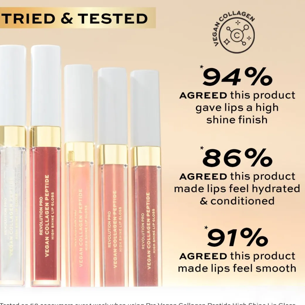 Revolution Pro Vegan Collagen Peptide High Shine Lip Gloss Mode