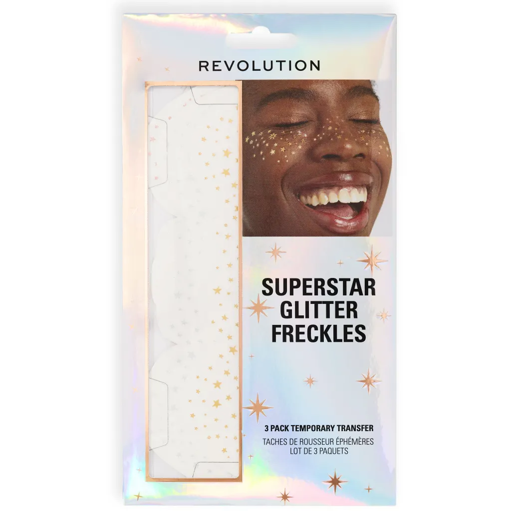 Revolution Superstar Glitter Freckles Temporary Tattoo Set 3 Pack
